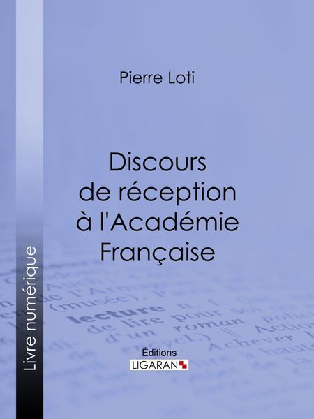 Produktbild: Discours de r&eacute;ception &agrave; l'Acad&eacute;mie Fran&ccedil;aise