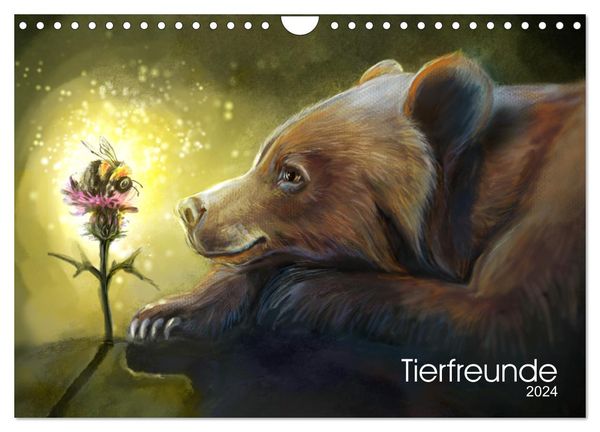 Tierfreunde (Wandkalender 2024 DIN A4 quer), CALVENDO Monatskalender