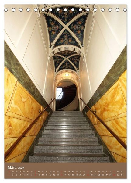 Produktbild: Historische Innenansichten - Leipziger Jugendstil (Tischkalender 2026 DIN A5 hoch), CALVENDO Monatskalender
