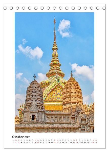 Produktbild: Grand Palace - ber&uuml;hmteste Sehensw&uuml;rdigkeit Bangkoks (Tischkalender 2027 DIN A5 hoch), CALVENDO Monatskalender