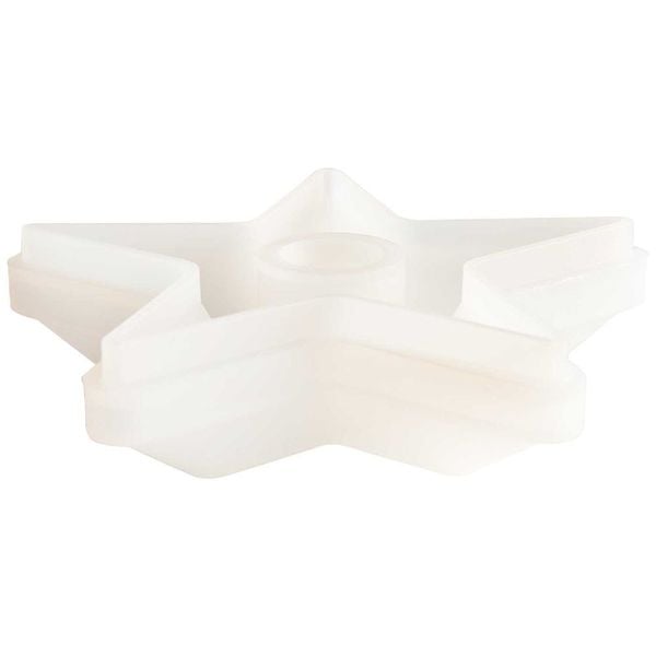 Produktbild: Silikon Gießform Kerzenhalter Stern, 15 x 15 x 3,5 cm / Außenmaß Silikonform 15,5 x 15,5 x 4 cm