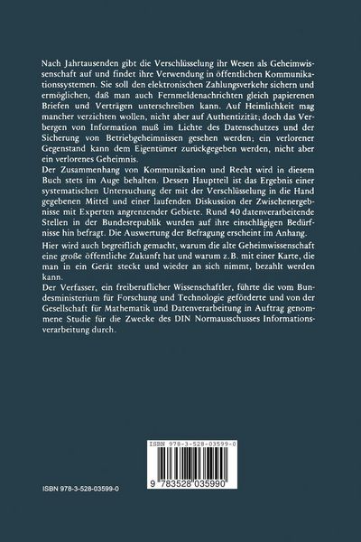 Produktbild: Datenverschl&uuml;sselung in Kommunikationssystemen