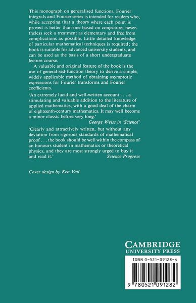 Produktbild: An Introduction to Fourier Analysis and Generalised Functions