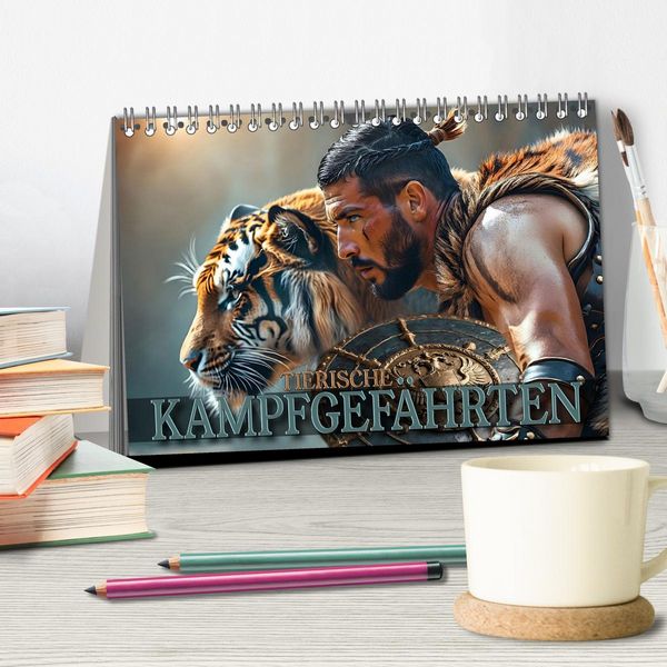 Produktbild: Tierische Kampfgef&auml;hrten (Tischkalender 2026 DIN A5 quer), CALVENDO Monatskalender