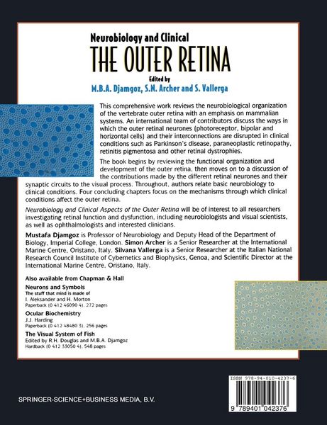 Produktbild: Neurobiology and Clinical Aspects of the Outer Retina