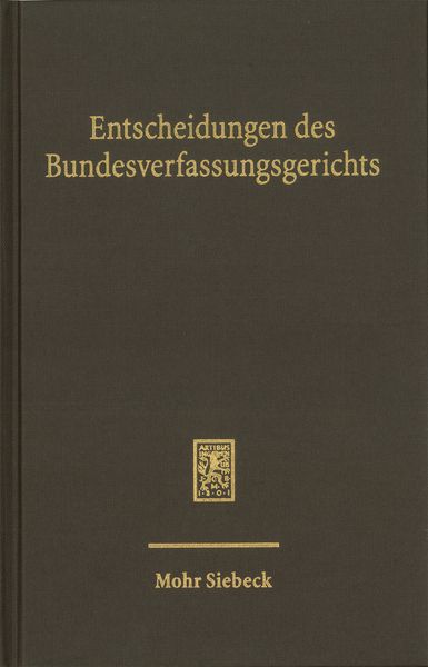 Produktbild: Entscheidungen des Bundesverfassungsgerichts (BVerfGE)