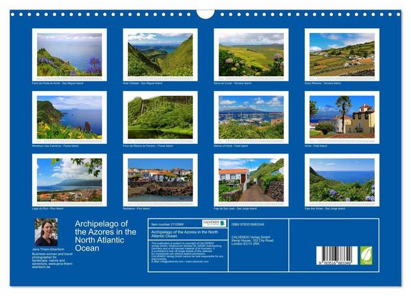 Produktbild: Archipelago of the Azores in the North Atlantic Ocean (Wall Calendar 2026 DIN A3 landscape), CALVENDO 12 Month Wall Calendar