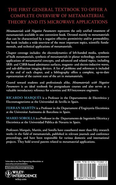 Produktbild: Metamaterials with Negative Parameters