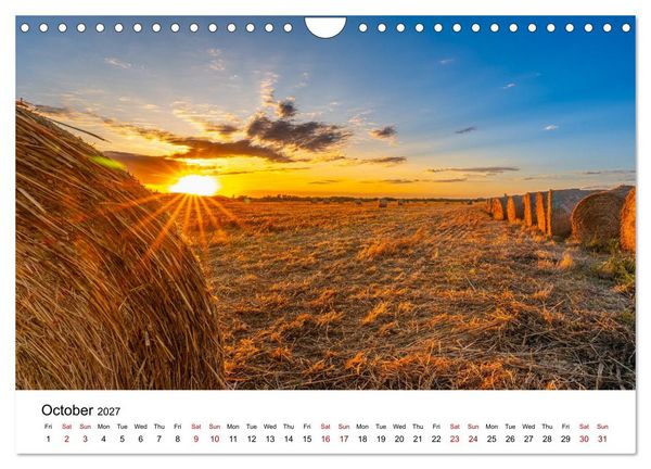 Produktbild: Magical sunsets. Lights between heaven and earth (Wall Calendar 2027 DIN A4 landscape), CALVENDO 12 Month Wall Calendar