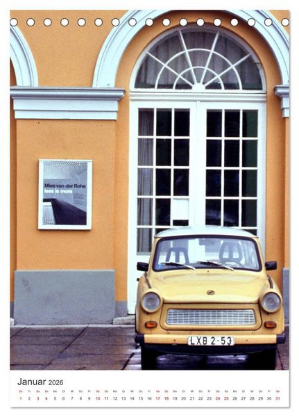 Produktbild: Auto-Land DDR - Trabant und Wartburg (Tischkalender 2026 DIN A5 hoch), CALVENDO Monatskalender