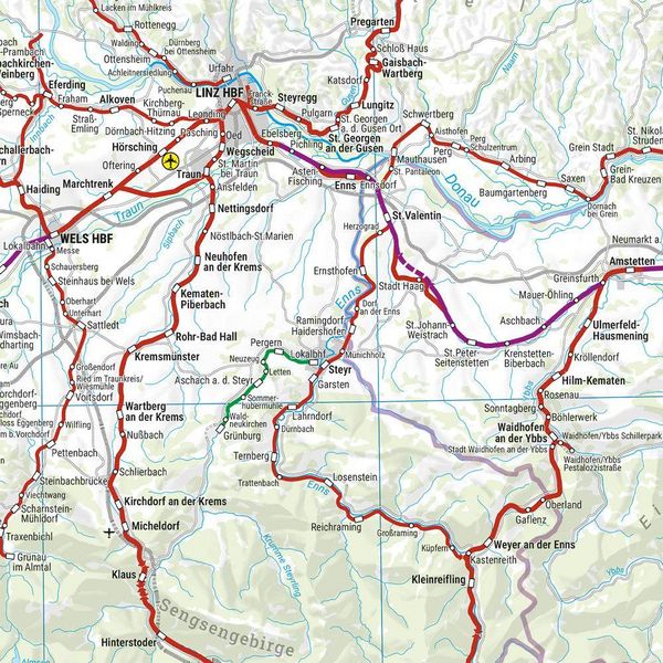 Produktbild: freytag & berndt Rail Travel Map &Ouml;sterreich 1:500.000