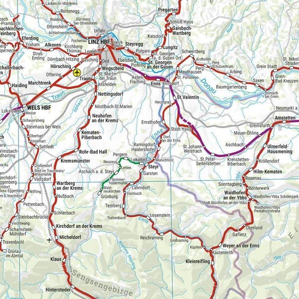 Produktbild: Freytag & berndt Rail Travel Map &Ouml;sterreich 1:500.000