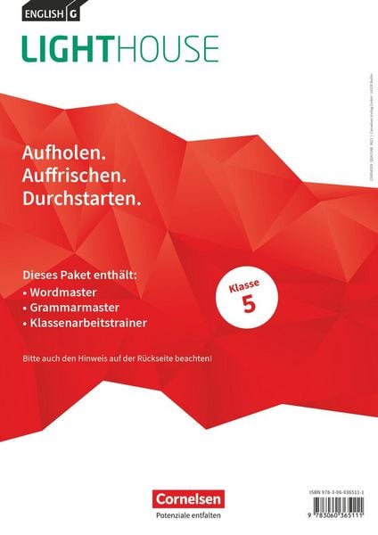 English G Lighthouse - Allgemeine Ausgabe - Band 1: 5. Schuljahr, Set von , Cornelsen Verlag, 978-3-06-036511-1