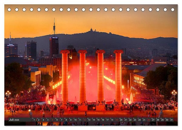 Produktbild: Metropole Barcelona (Tischkalender 2026 DIN A5 quer), CALVENDO Monatskalender