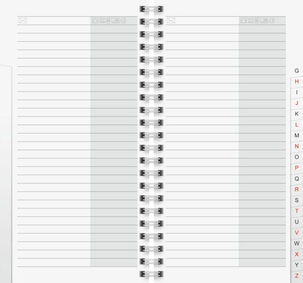 Produktbild: Brunnen Telefonregister 10x19cm Ersatz