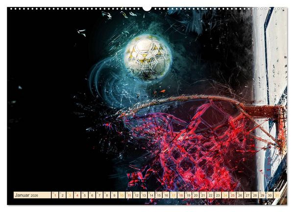 Produktbild: Basketball extrem (hochwertiger Premium Wandkalender 2026 DIN A2 quer), Kunstdruck in Hochglanz