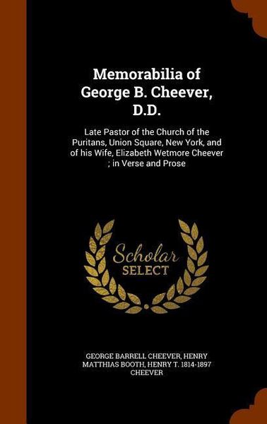 Produktbild: Memorabilia of George B. Cheever, D.D.
