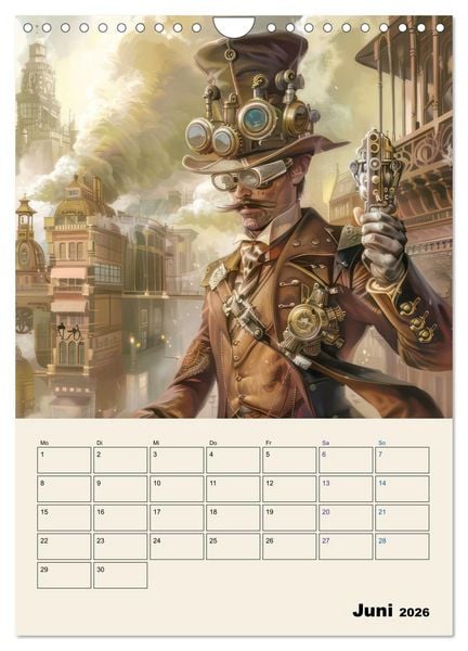 Produktbild: Steampunk - Mechanische Fantasiewelt (Wandkalender 2026 DIN A4 hoch), CALVENDO Monatskalender