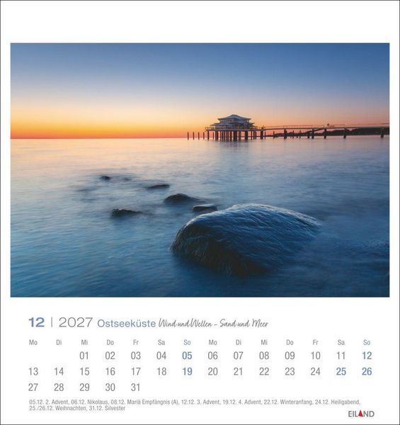Produktbild: Ostseek&uuml;ste Postkartenkalender 2027 - Wind und Wellen - Sand und Meer
