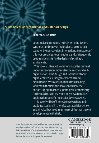 Produktbild: Supramolecular Organization and Materials Design