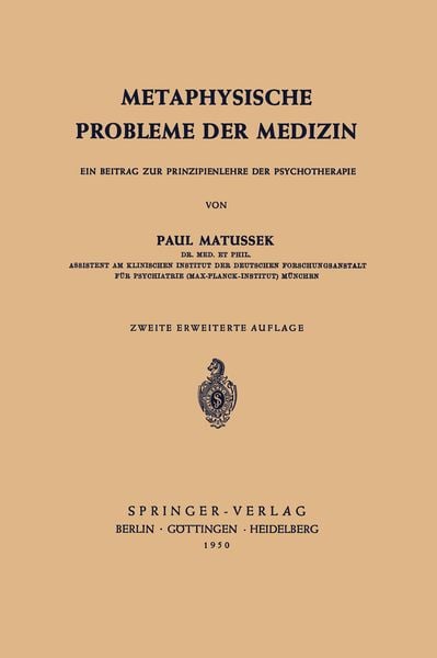 Produktbild: Metaphysische Probleme der Medizin
