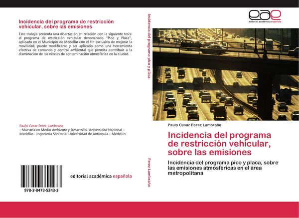 Produktbild: Incidencia del programa de restricci&oacute;n vehicular, sobre las emisiones
