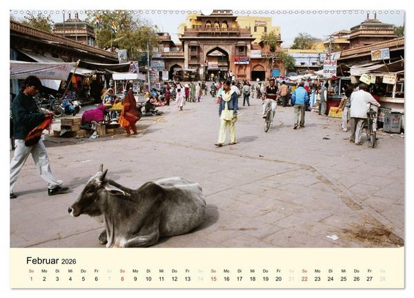 Produktbild: Alltagsleben in Indien (hochwertiger Premium Wandkalender 2026 DIN A2 quer), Kunstdruck in Hochglanz