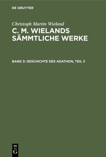 Produktbild: Geschichte des Agathon, Teil 3