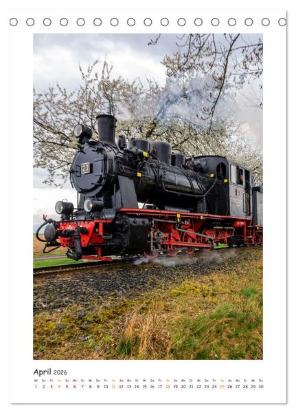 Produktbild: Faszination Museumsbahn (Tischkalender 2026 DIN A5 hoch), CALVENDO Monatskalender