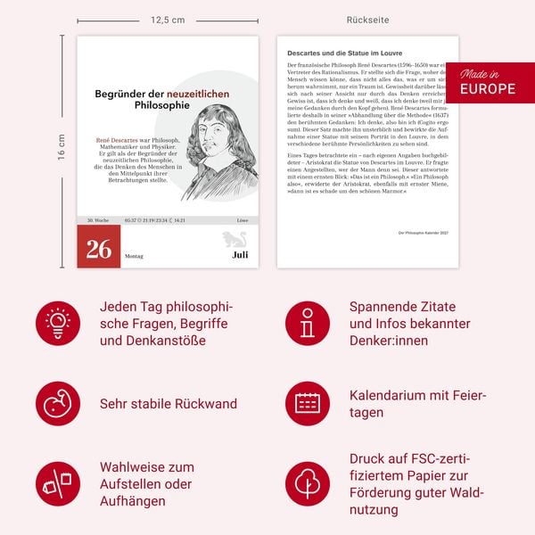 Produktbild: Der Philosophie-Kalender Tagesabrei&szlig;kalender 2027