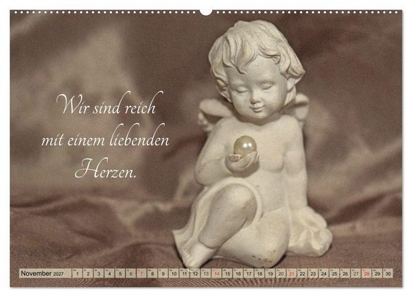 Produktbild: Engel - Die Worte der Liebe (hochwertiger Premium Wandkalender 2027 DIN A2 quer), Kunstdruck in Hochglanz
