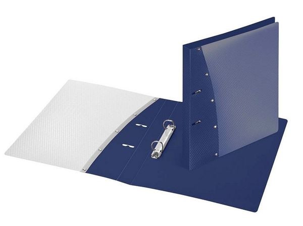 VELOFLEX Ringbuch 2 Ringe Diamond blau DIN A4 Rückenbreite 3cm