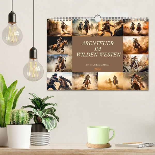 Produktbild: Abenteuer im Wilden Westen (Wandkalender 2026 DIN A4 quer), CALVENDO Monatskalender