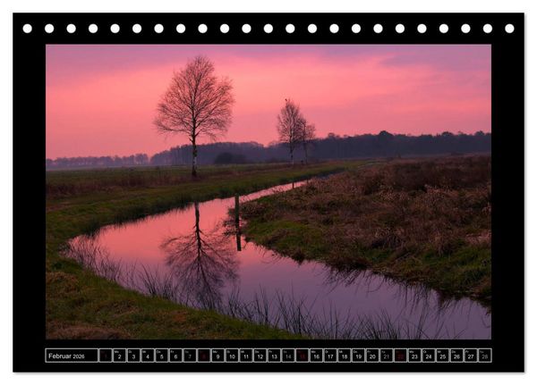 Produktbild: Lichtlandschaft Worpswede (Tischkalender 2026 DIN A5 quer), CALVENDO Monatskalender