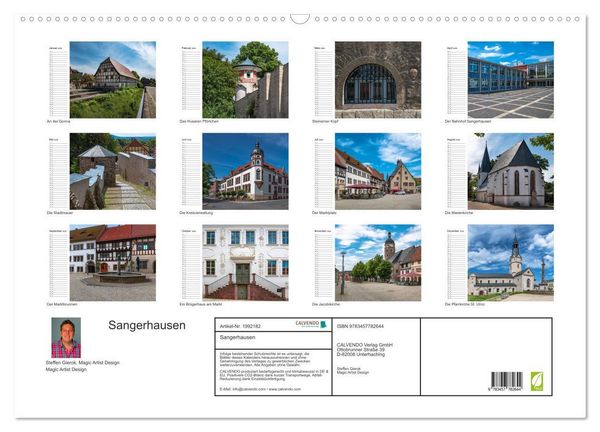 Produktbild: Sangerhausen (Wandkalender 2026 DIN A2 quer), CALVENDO Monatskalender