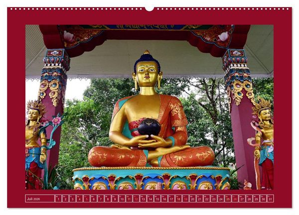 Produktbild: Buddhas & Bhodisattvas (hochwertiger Premium Wandkalender 2026 DIN A2 quer), Kunstdruck in Hochglanz
