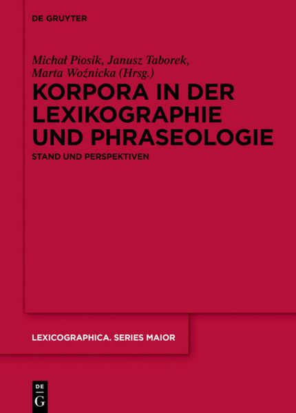 Produktbild: Korpora in der Lexikographie und Phraseologie
