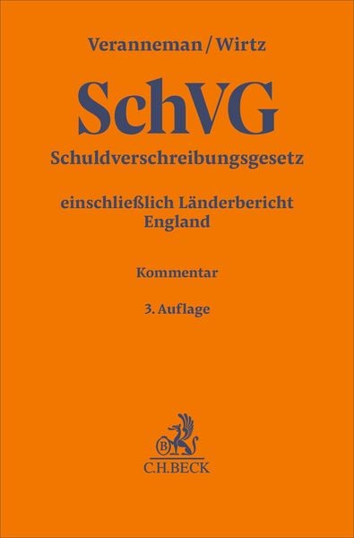 Produktbild: Schuldverschreibungsgesetz. SchVG