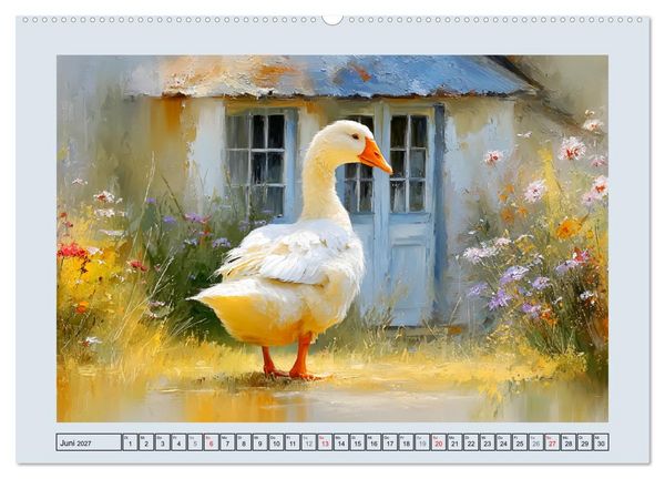 Produktbild: G&auml;nse. Geselliges Schnattern in der Natur (Wandkalender 2027 DIN A2 quer), CALVENDO Monatskalender