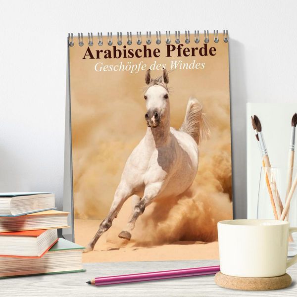 Produktbild: Arabische Pferde &bull; Gesch&ouml;pfe des Windes (Tischkalender 2026 DIN A5 hoch), CALVENDO Monatskalender