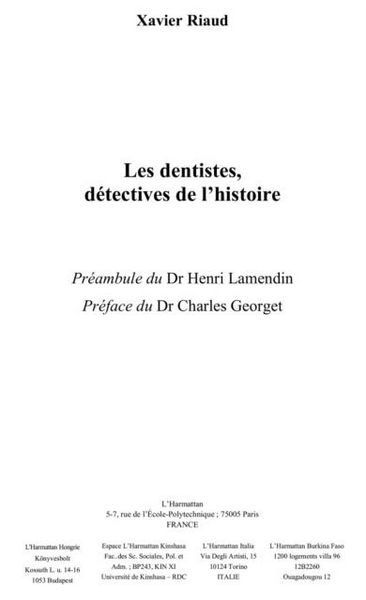 Produktbild: Dentistes detectives de l'histoire