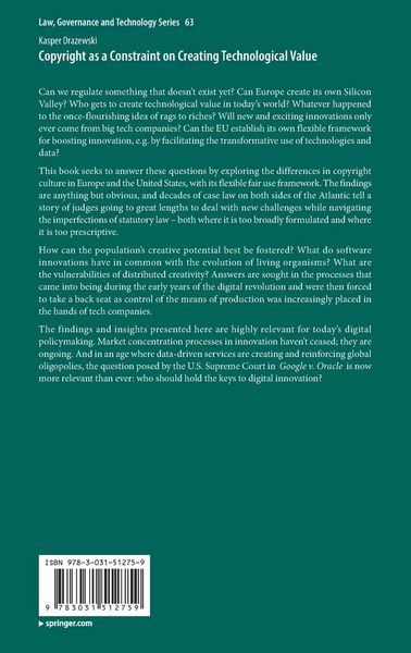 Produktbild: Copyright as a Constraint on Creating Technological Value
