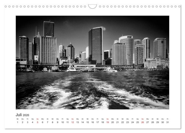 Produktbild: SYDNEY Monochrom (Wandkalender 2026 DIN A3 quer), CALVENDO Monatskalender