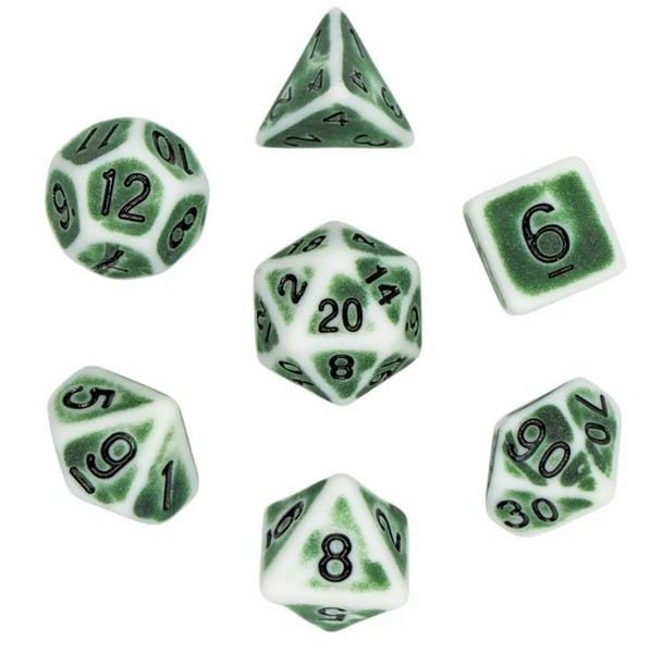 Pegasus DIC18002 - Würfelset Ancient: Flintstone Green(7)