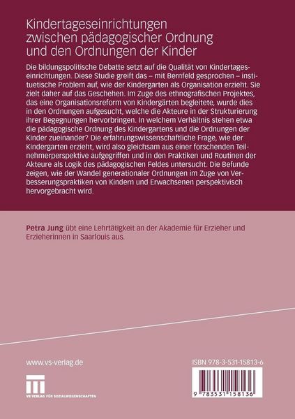 Produktbild: Kindertageseinrichtungen zwischen p&auml;dagogischer Ordnung und den Ordnungen der Kinder