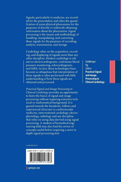 Produktbild: Practical Signal and Image Processing in Clinical Cardiology