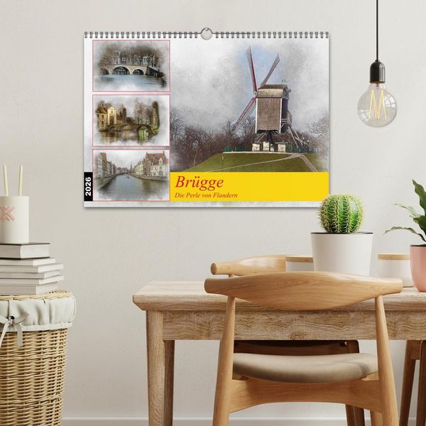 Produktbild: Br&uuml;gge, die Perle von Flandern (Wandkalender 2026 DIN A3 quer), CALVENDO Monatskalender