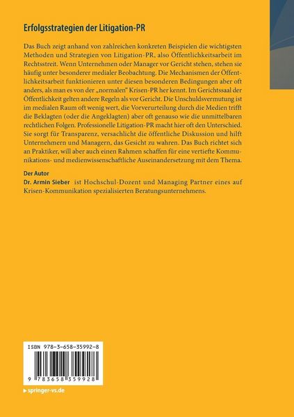 Produktbild: Erfolgsstrategien der Litigation-PR