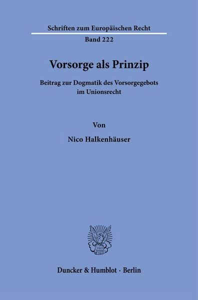 Produktbild: Vorsorge als Prinzip