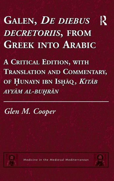 Produktbild: Galen, De diebus decretoriis, from Greek into Arabic